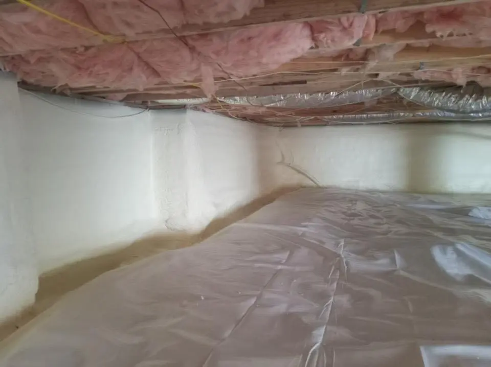 Crawl space encapsulation with closed-cell spray foam for Metal Roof Coating in Red Bank